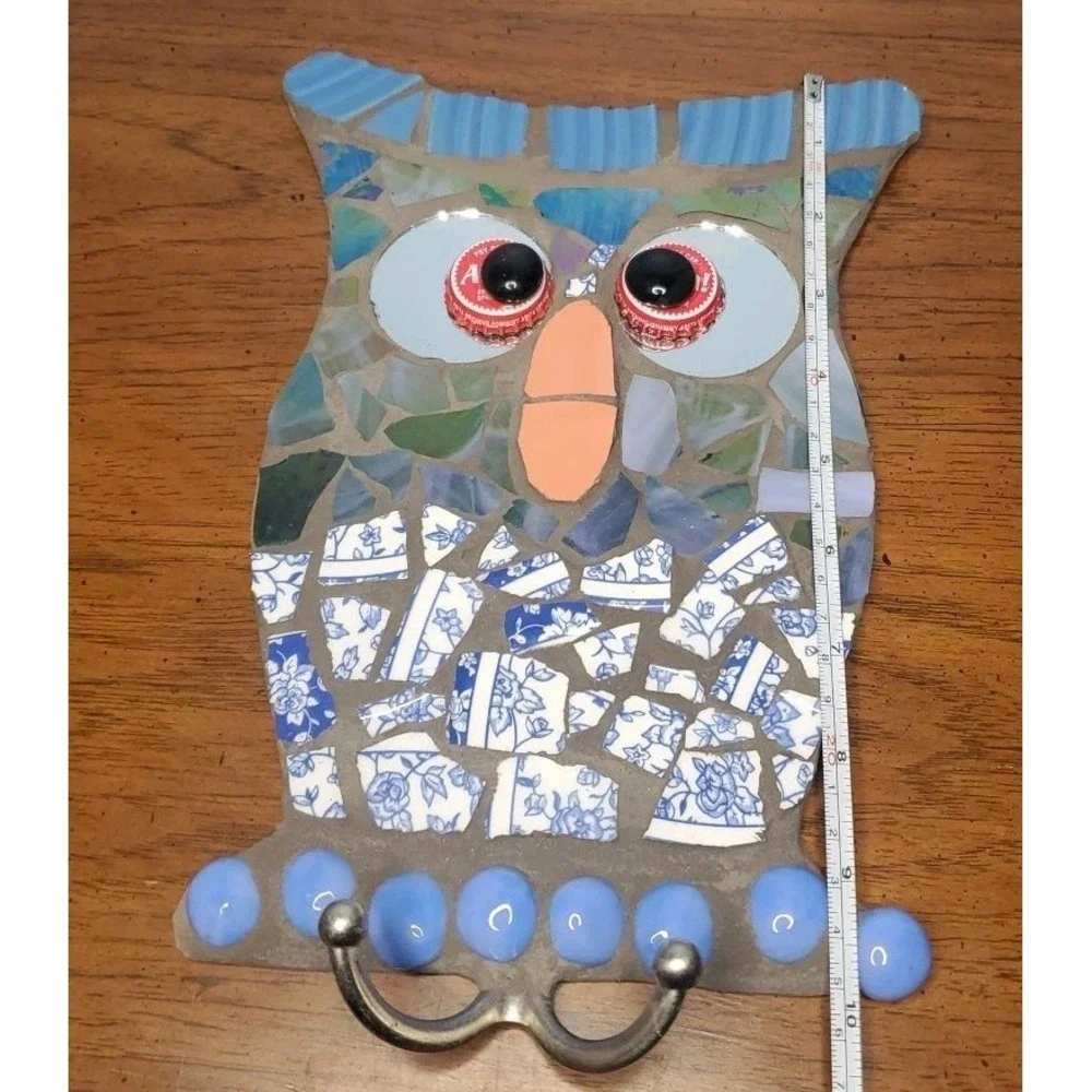 Mosaic Owl Wall Hang With Hook